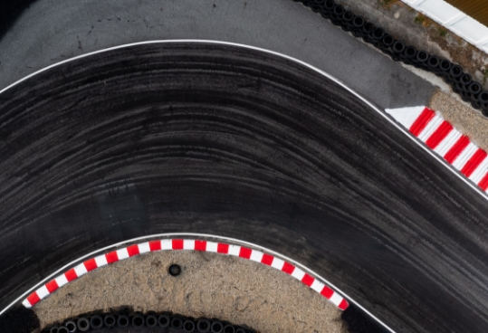 Image showing an aerial view of a race track